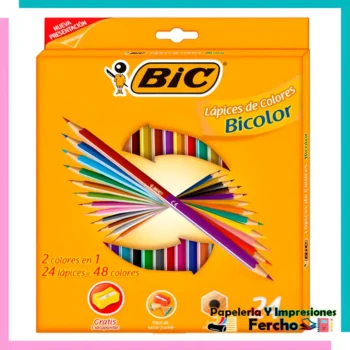 Lápices de Colores Bic Bicolor 24 piezas 48 colores