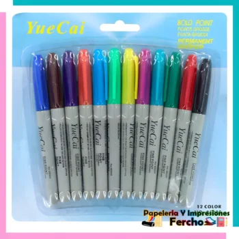 Paquete marcadores permanentes de colores