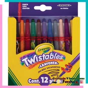 12 crayolas twistables de colores