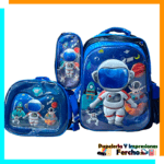 Trio Mochila Lochera Y Lapicero Variedad de diseños niño y niña