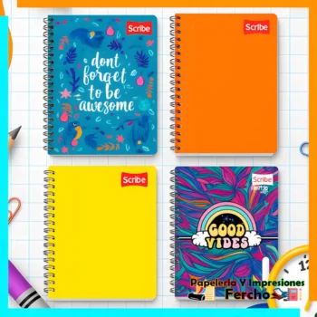 Cuaderno Profecional Doble Espiral 100H Scribe
