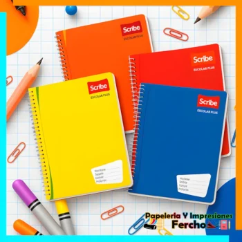 Libreta Cuaderno 100 Hojas Profesional Escolar Plus Scribe