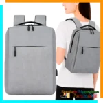 Mochila impermeable para laptop con puerto de carga USB