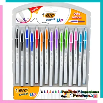 Lapiceras Bic Cristal Up Colores Surtidos C/15 1.2mm